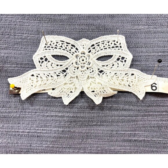 Set Of 6 Intricately Designed Ivory Bow Lace Appliques, Wedding Dress, Bridal Go - Picture 10 of 11